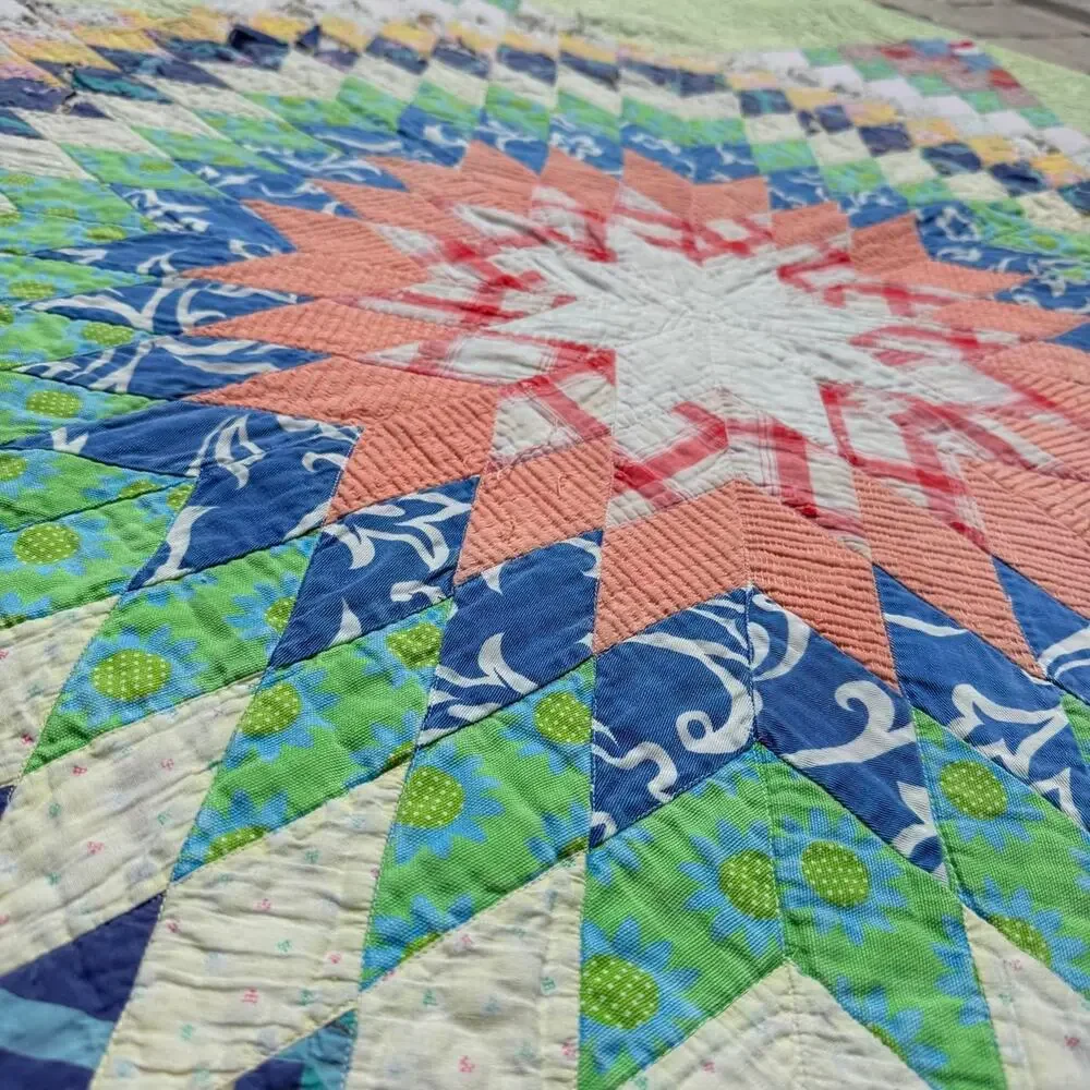 Vintage Handmade Patchwork Quilt